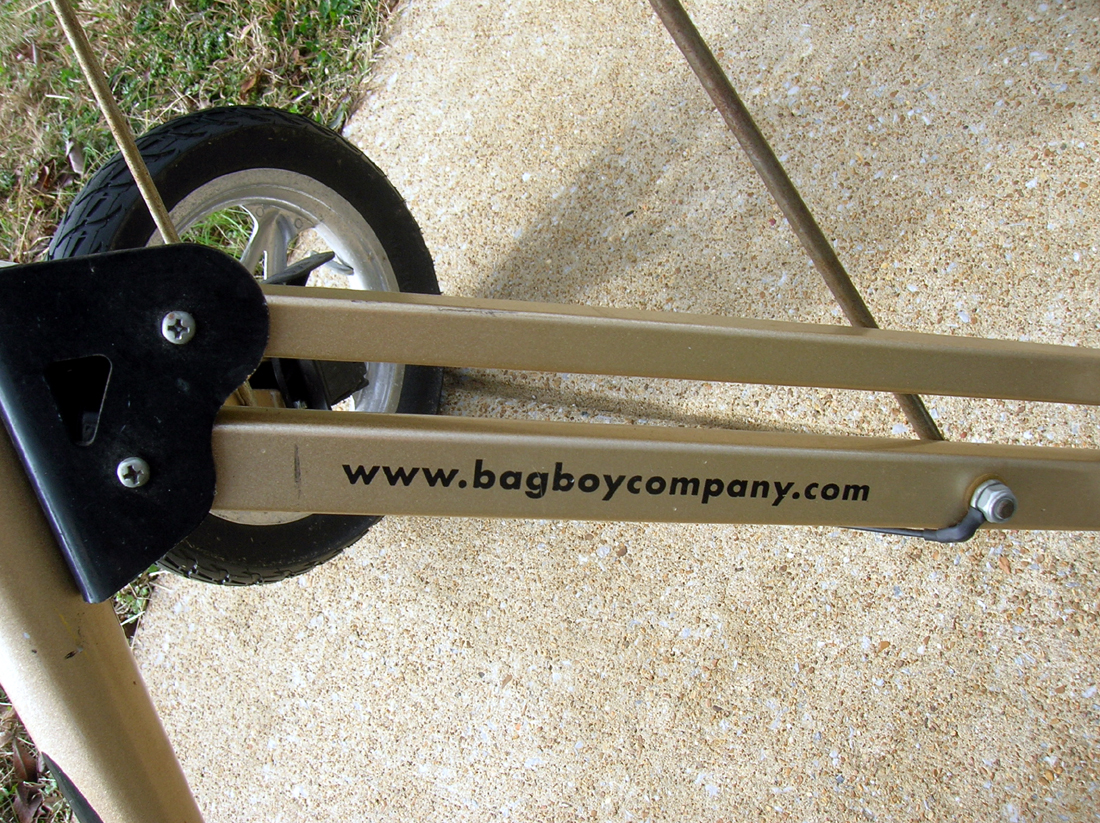 Bag Boy Express 3 Wheel Bag Cart Inflatable Tires with Air Pump Rear